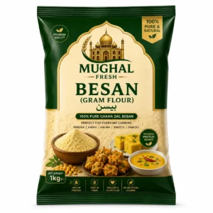 Mughal Fresh Premium Besan (Gram Flour) – 1KG | 100% Pure Chana Dal Besan