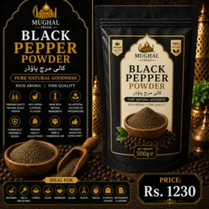 Black Pepper Powder – 500g Pouch | Premium Natural Black Pepper Powder