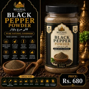 Black Pepper Powder – 250g Jar | Premium Natural Black Pepper Powder