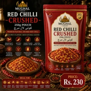 Red Chilli Crushed – 250g Pouch | Premium Natural Crushed Red Chilli