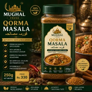 Mughal Fresh Qorma Masala – 250g Jar | Premium Spice Blend