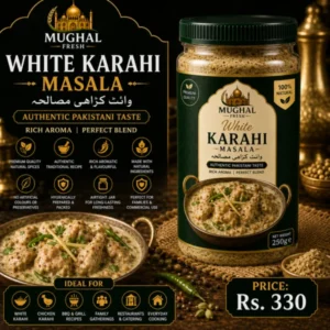 White Karahi Masala – 250g Jar | Premium Creamy Karahi Spice Blend